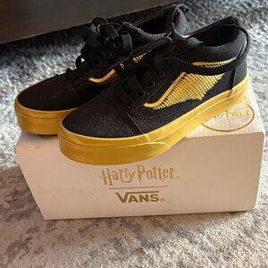 Vans Kids Black and Gold Harry Potter Sneakers